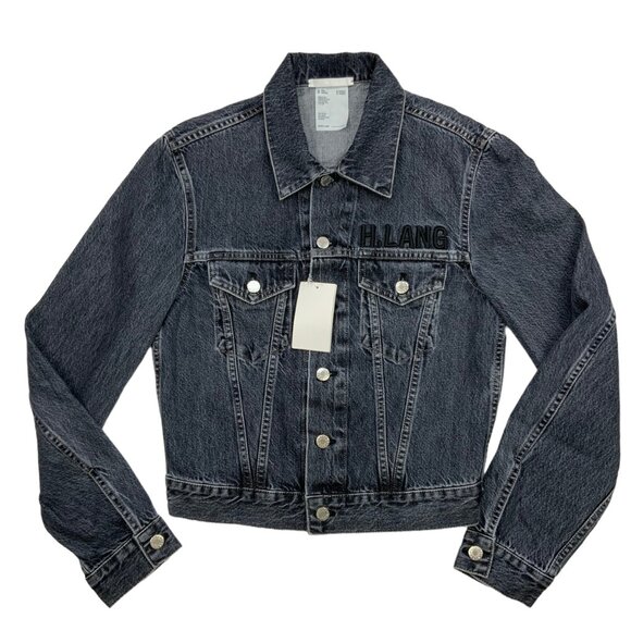 Helmut Lang Unisex Masc Trucker Denim Jacket Mens/XS Womens/M Embroidered - Picture 1 of 12